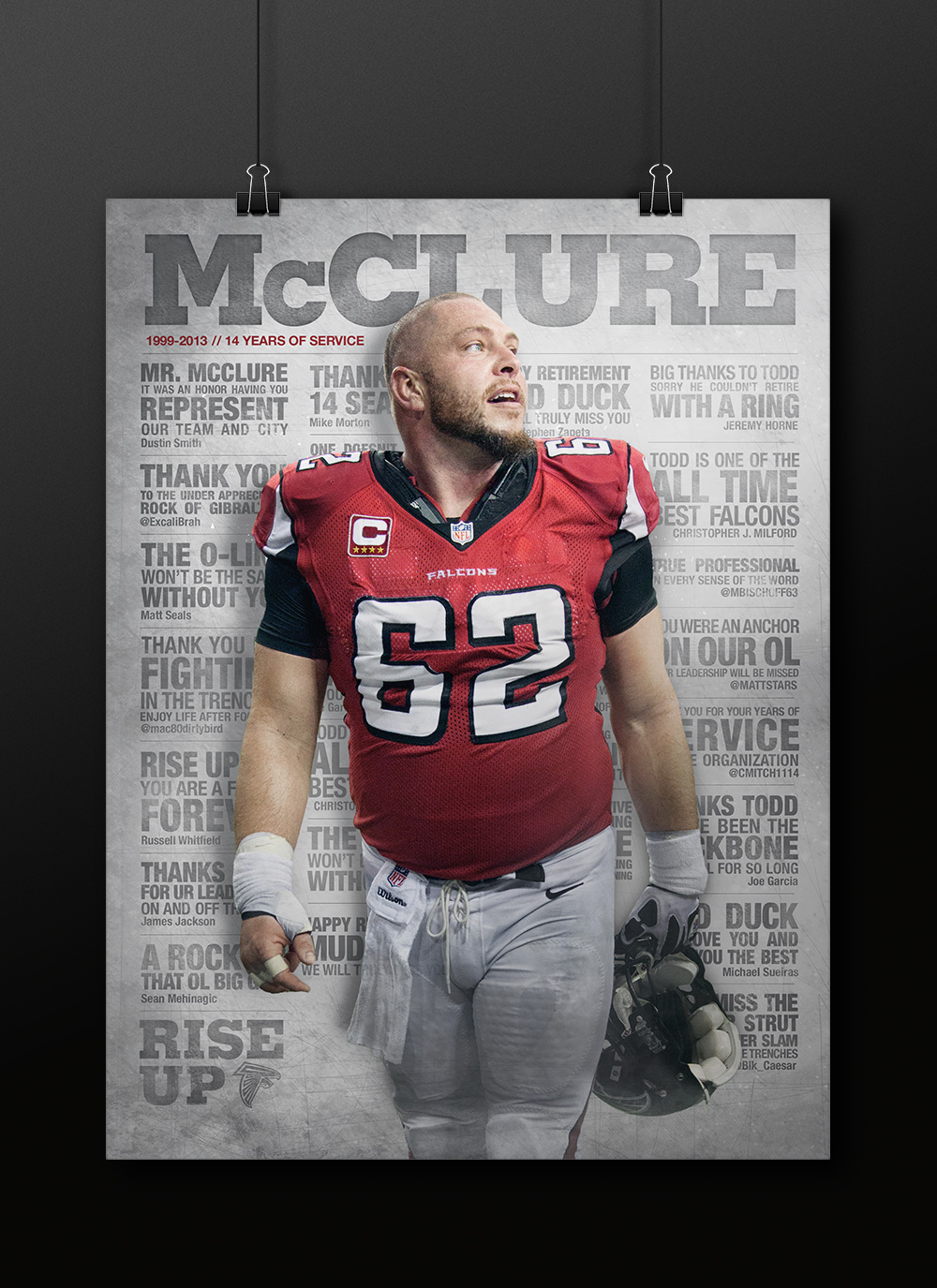 Todd McClure Retirement Poster