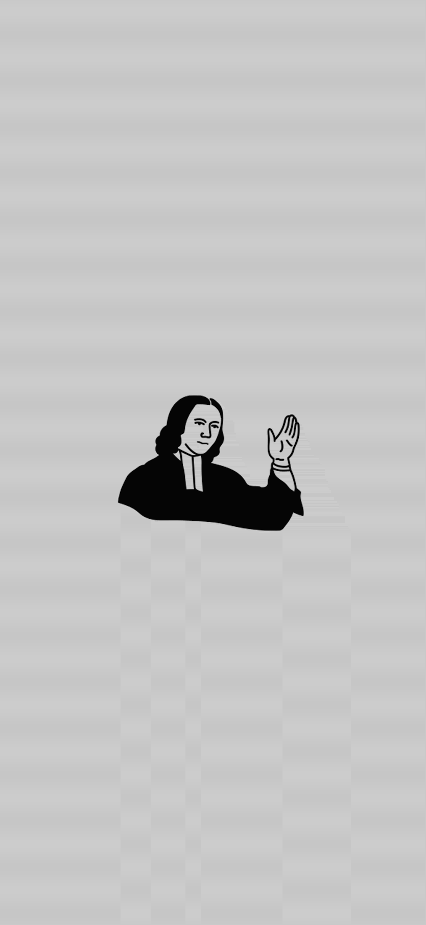 Gif illustration of John Wesley waving his hand.