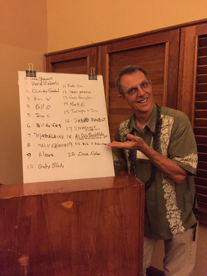 The Open Mic at camp has become so popular that it is now decided by lottery. Last year we had over 40 performers! We needed to scale it back and it looks like it's going to be a fun show!