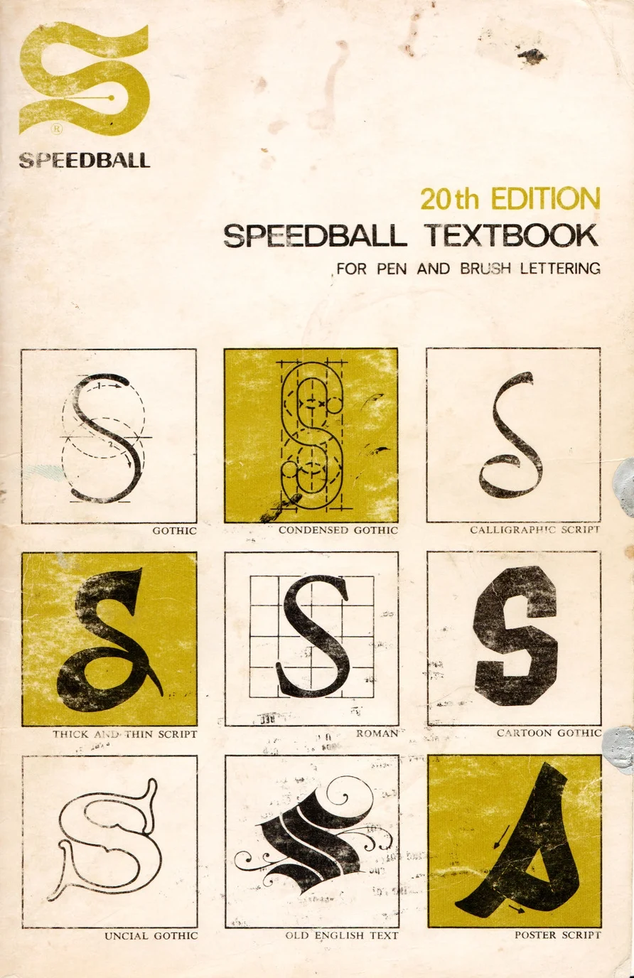 Speedball Textbook is a fun little book on lettering, with a few great monoline scripts thrown in. 