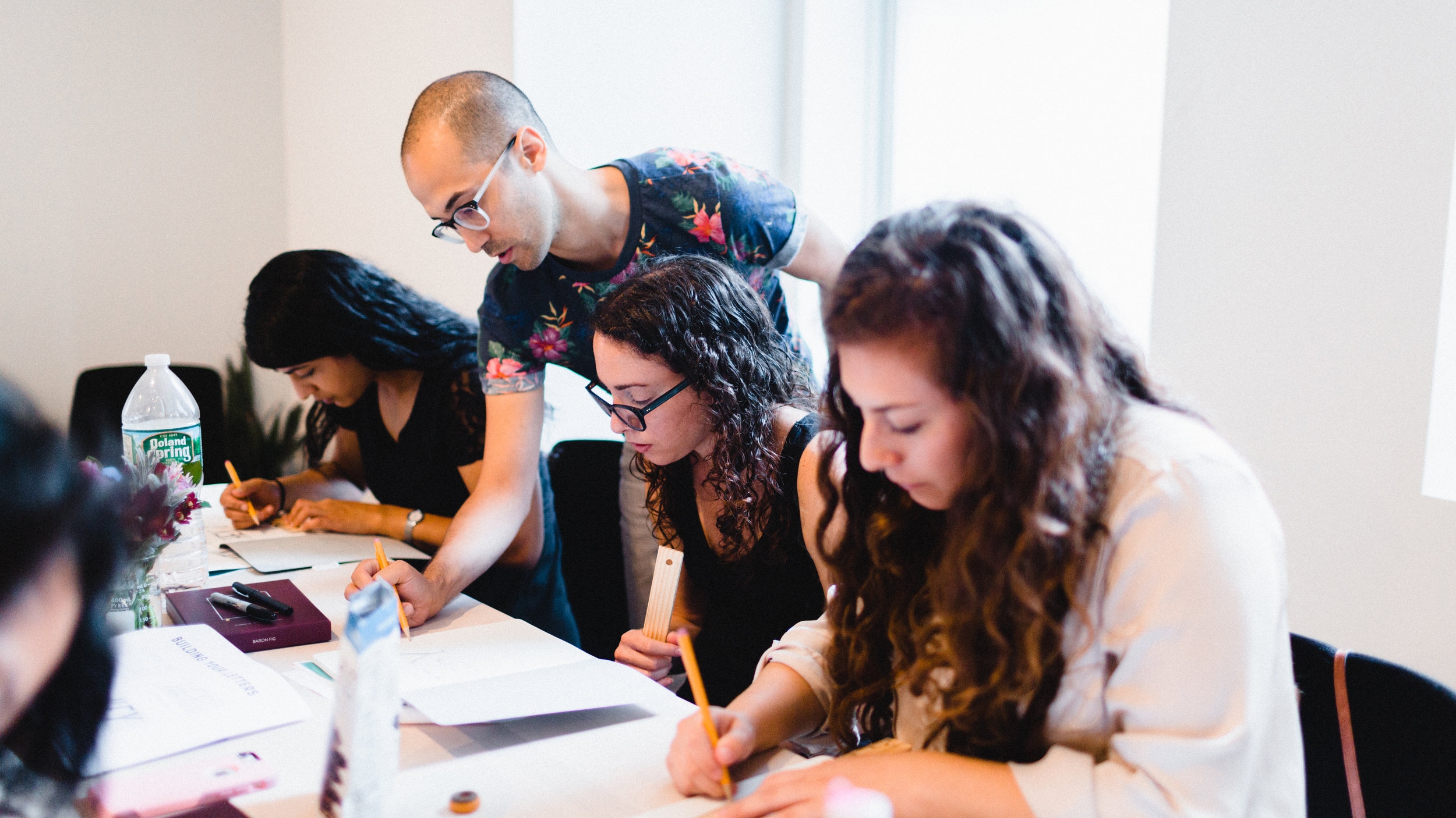  From a workshop I co-taught with  Lauren Hom &nbsp;on sketchbook lettering for social media in July 2017. Photos by the talented  Bridget Badore &nbsp;&nbsp;&nbsp; 