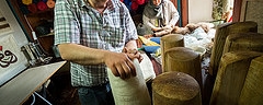 A Turkish Muslim maker of sikkes, the traditional hats of the Mevlevi Sufis.
