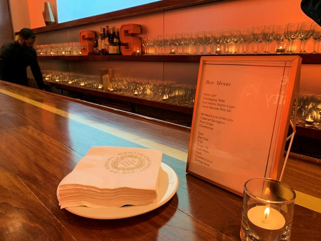 Bar menu and napkins