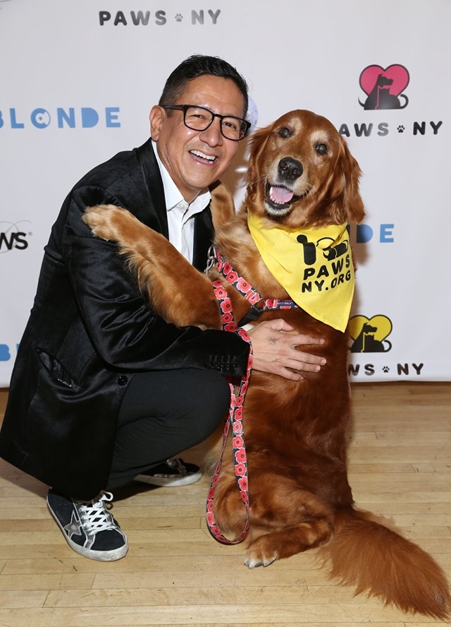  Photo by Sylvain Gaboury/PMC) *** Local Caption *** Cesar Fernandez-Chavez;Louboutina the Hugging Dog   