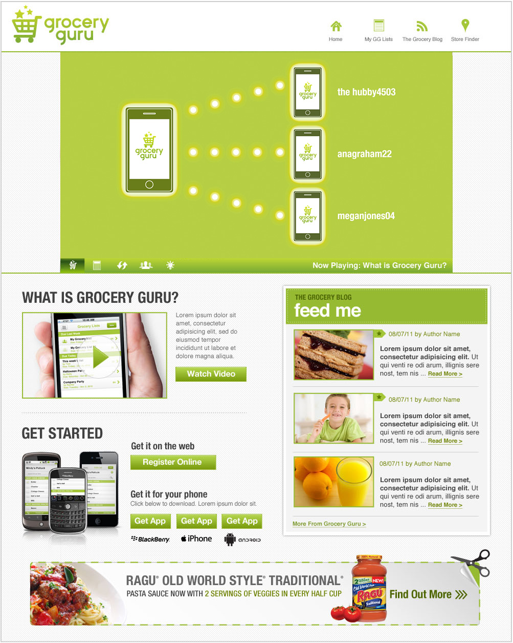 Landing page mockup with video tutorial hero Credits: Wireframe by Lunchbox UX Team