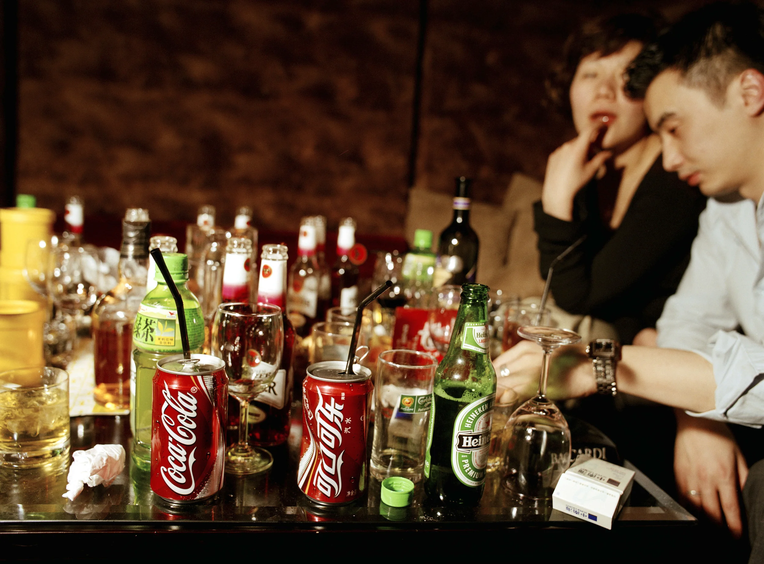  Beijing, 2004.  Empties in the early morning at club Cloud 9 