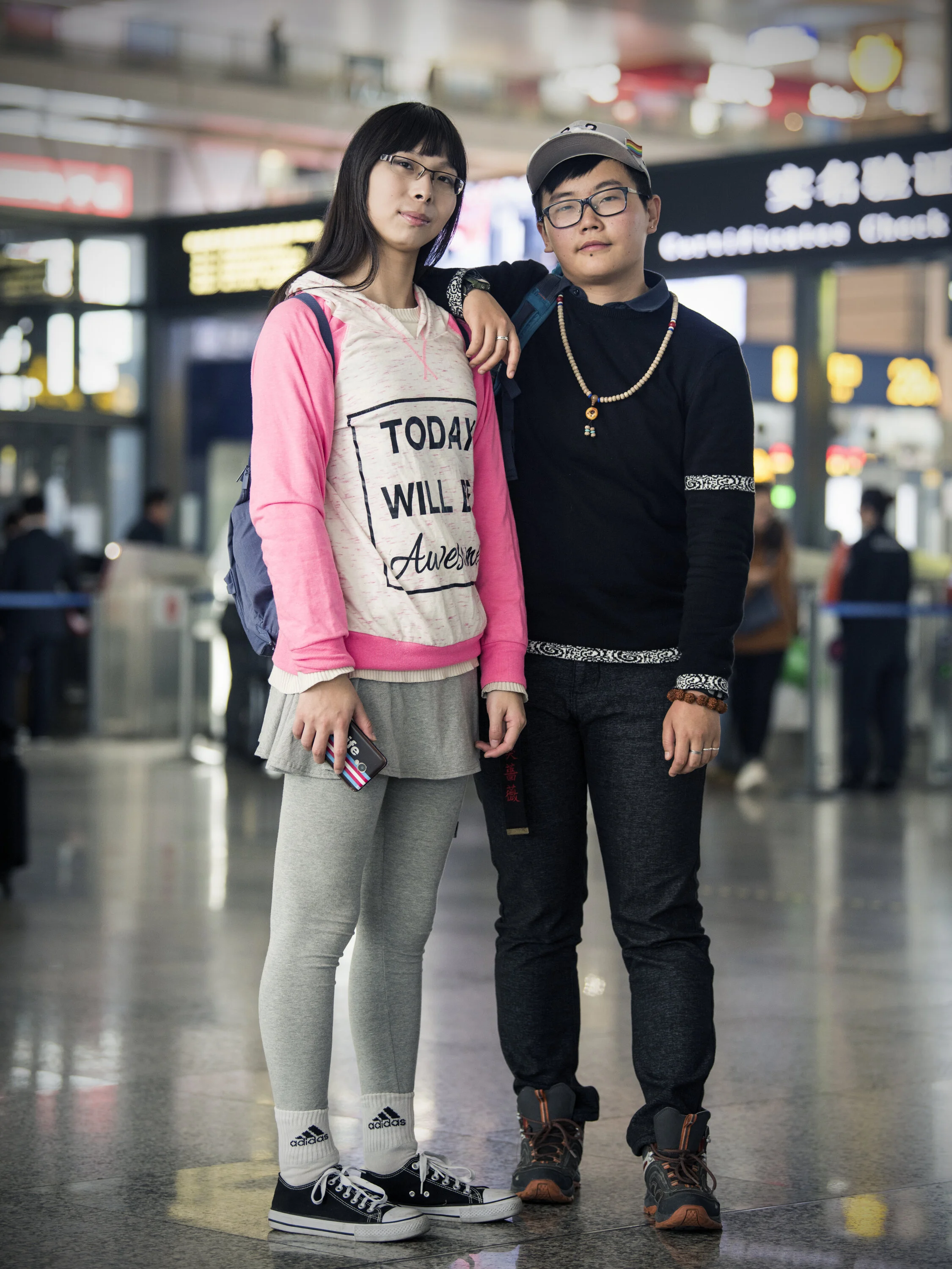  Shanghai, 2018. Transgender activists Xiao Ranran and Da Xiong are in the process of transitioning from male to female and female to male respectively. Ranran works on a info hotline and Da Xiong travels and gives talks about gender identity. 