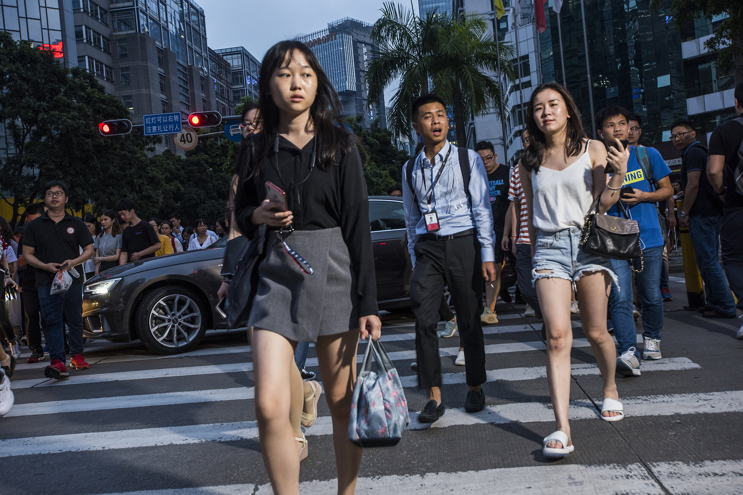  Shenzhen, 2019.  With an average age under 30, Shenzhen is China’s most youthful city.  Modern migrant workers comes here armed with college and graduate degrees to work for technology companies like Tencent and DJI. 