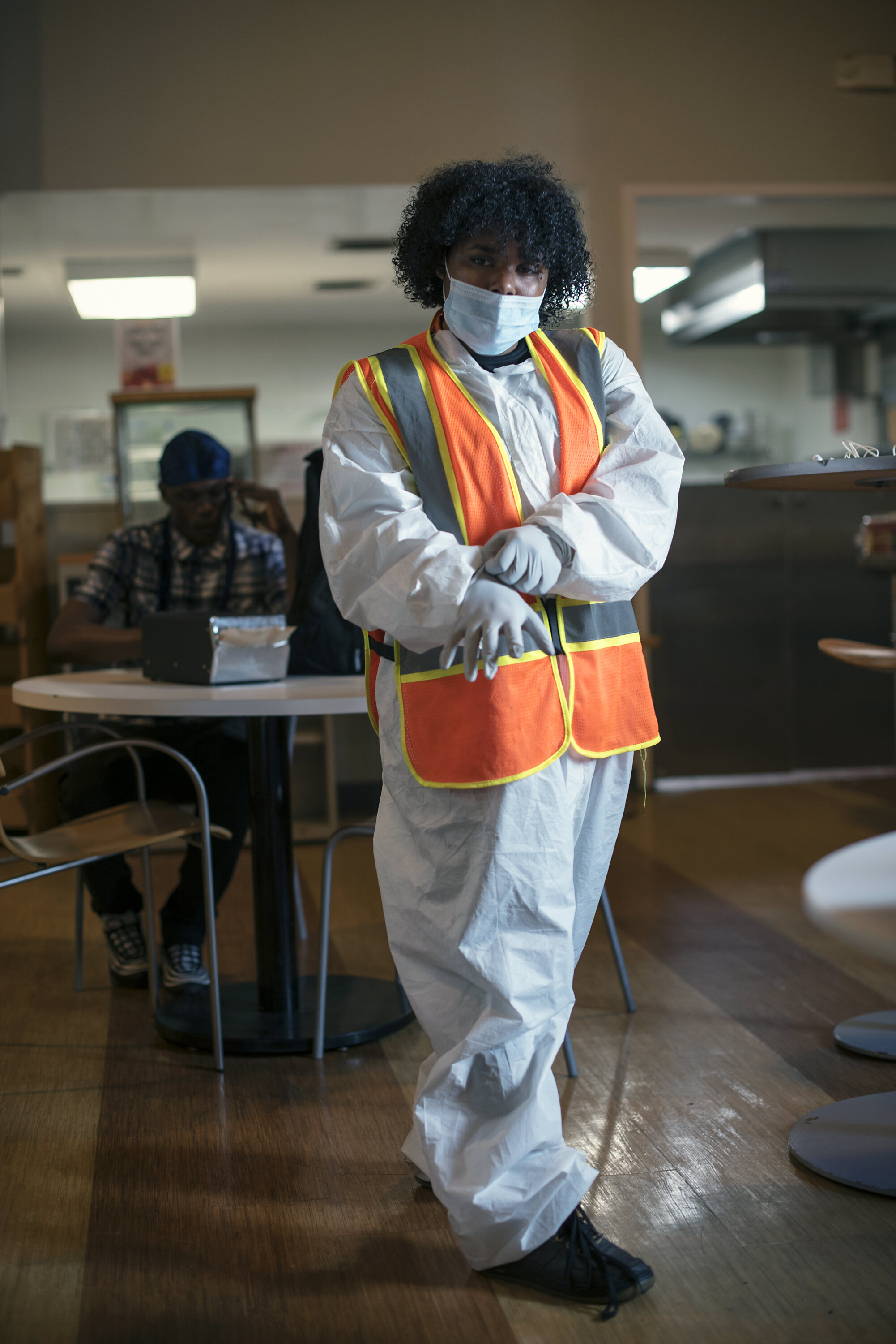  L, 22, just started working for the non-profit Urban Alchemy, monitoring mobile toilets. She had been couch-surfing in Stockton but came to San Francisco to be near her brother who is serving time in prison for murder. Now she has a SRO for housing.