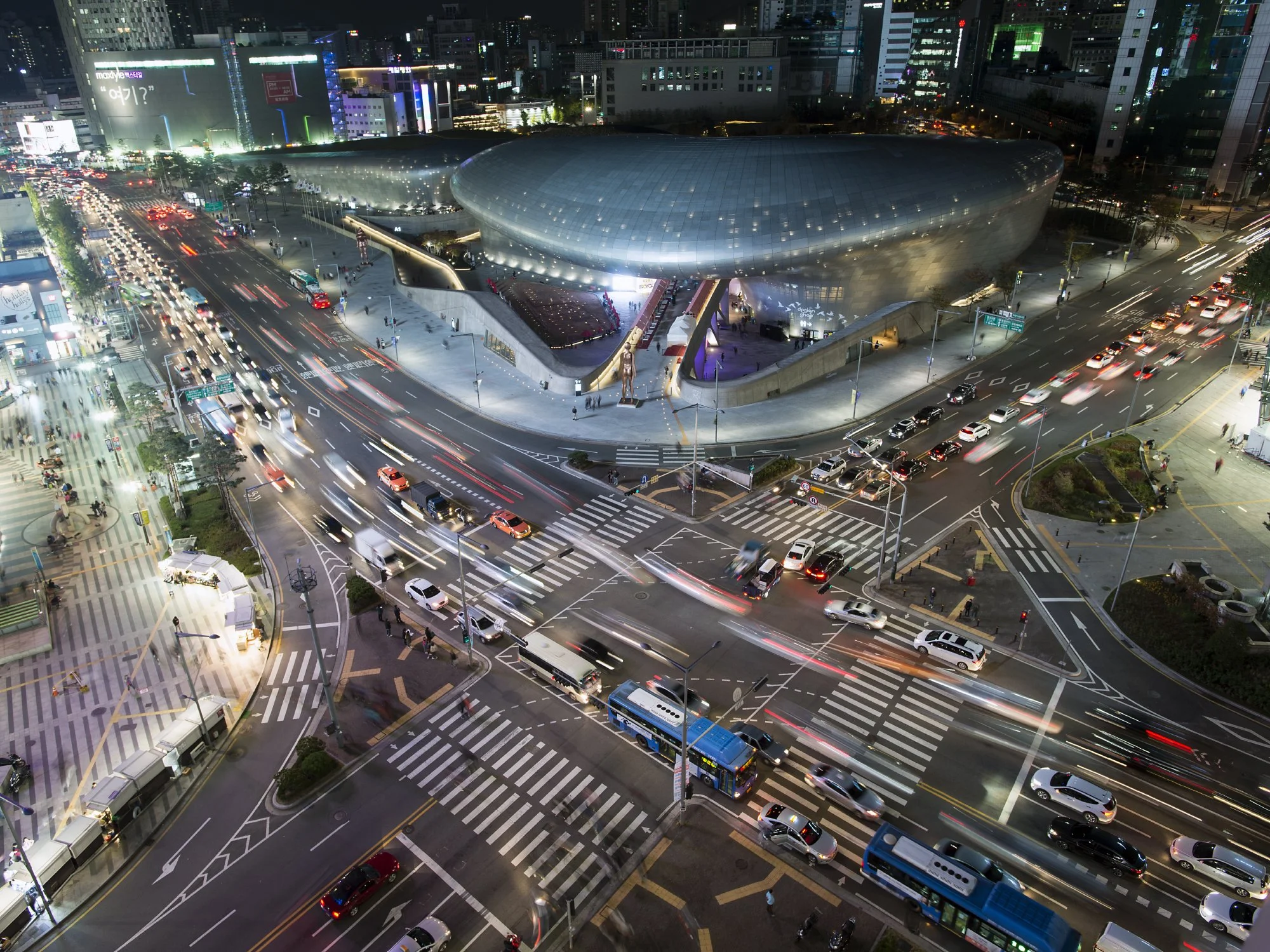  Seoul, South Korea.   Dongdaemun Design Plaza, designed by Zaha Hadid and Korean architecture studio Samoo (for  Smithsonian ) 