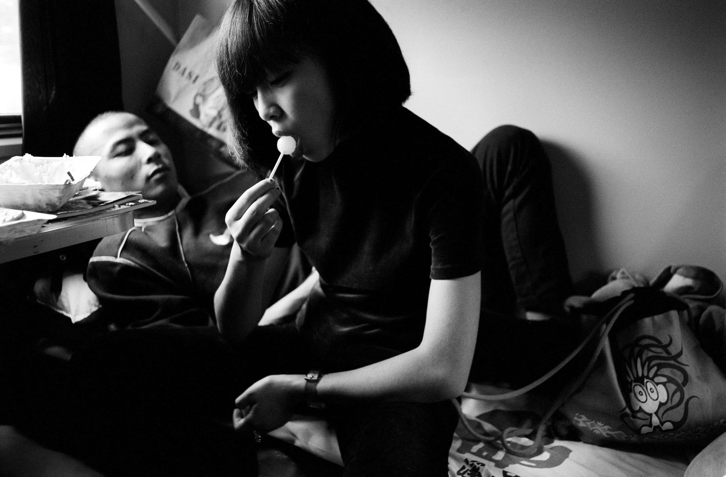  Kunming, 1998. A couple in a hard sleeper compartment  
