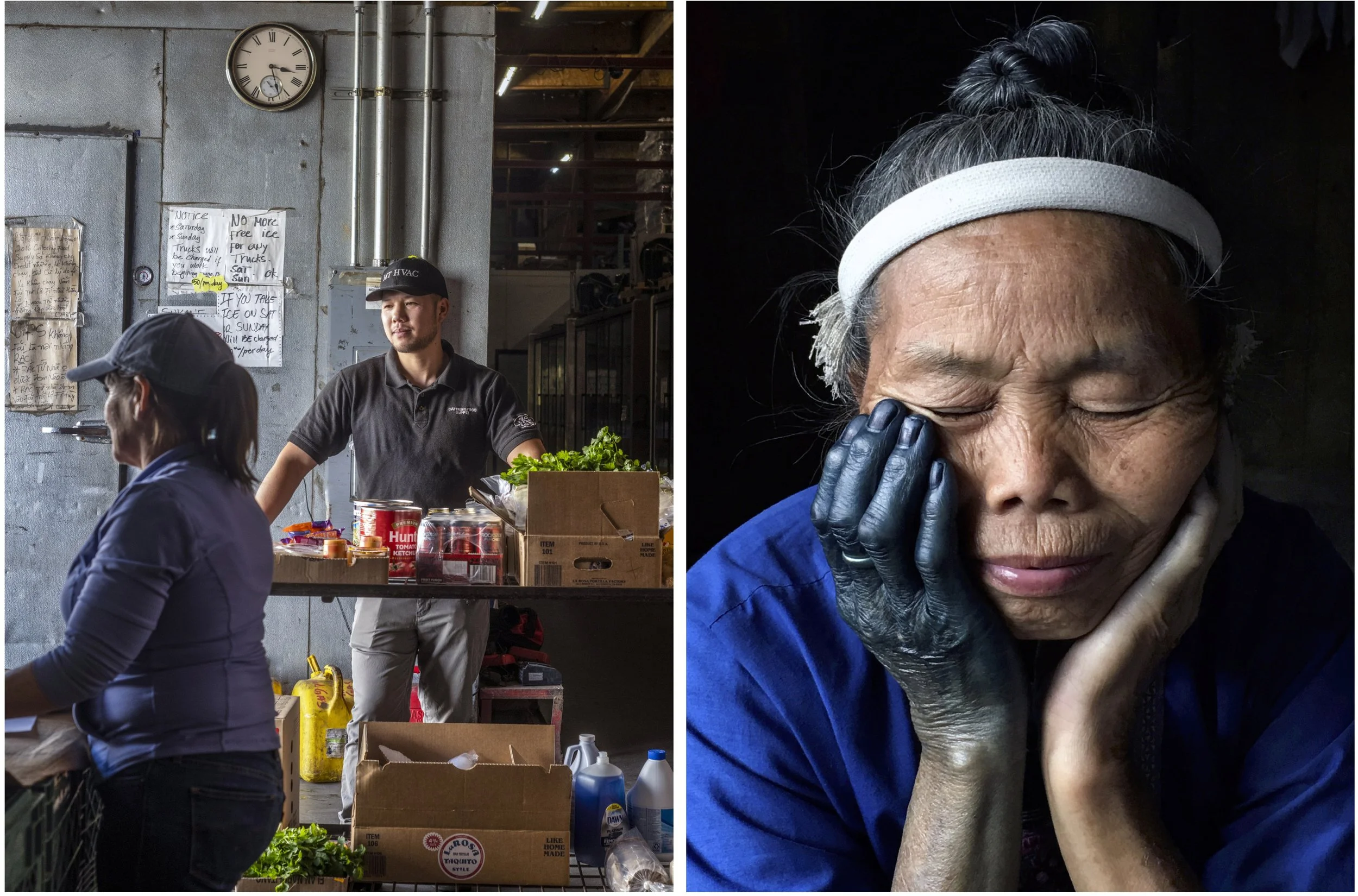  Chronicle of Higher Education.  Formerly incarcerated college student Kim Do manages family’s food truck commissary yard.  Sacramento, California  National Geographic.  Dong minority woman’s hand is blue from indigo dye.  Sanjiang, China  