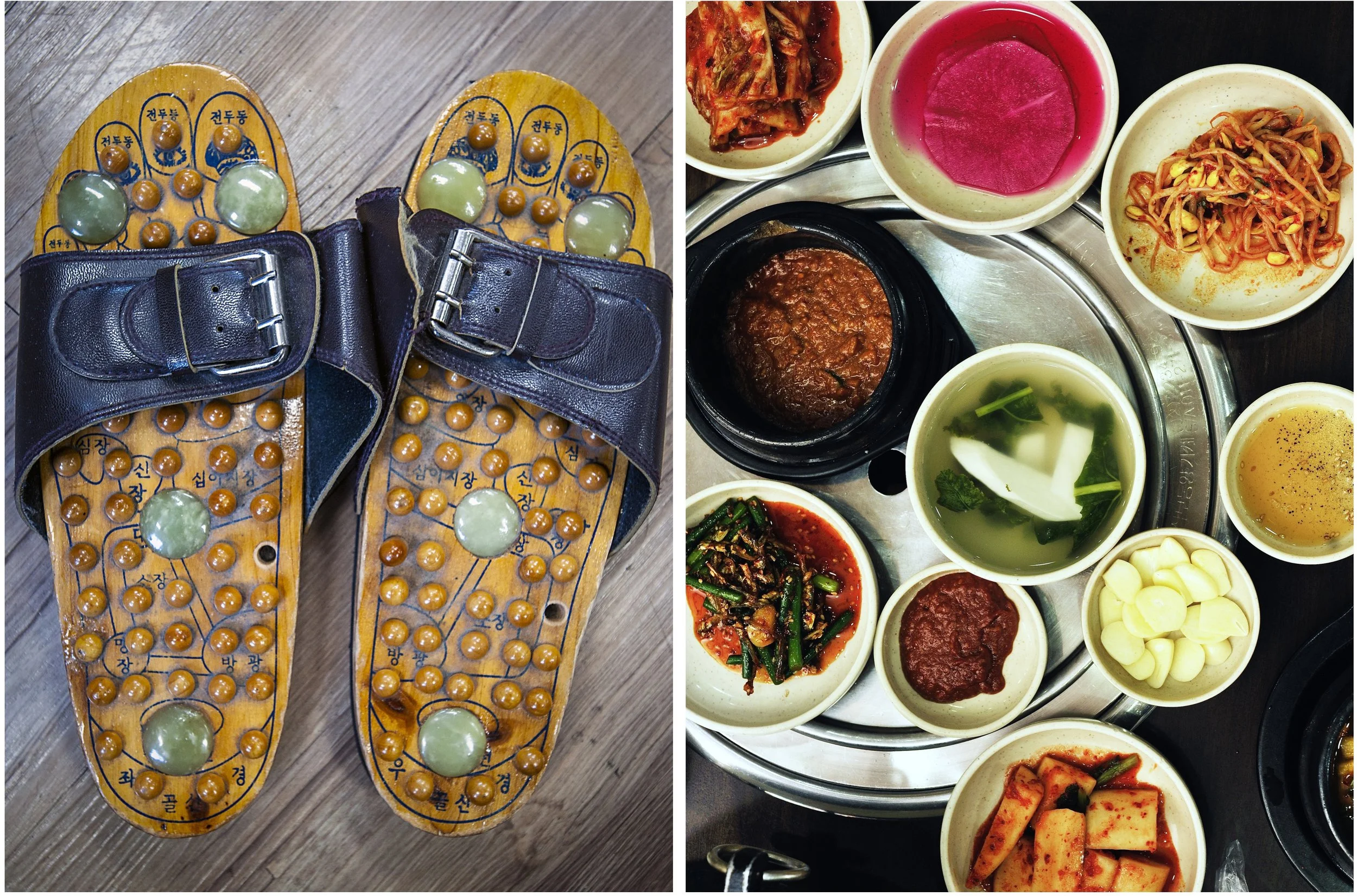  Fast Company.  Massage sandals.  Seoul, South Korea  Fast Company.  Banchan, traditional side dishes.  Seoul, South Korea 