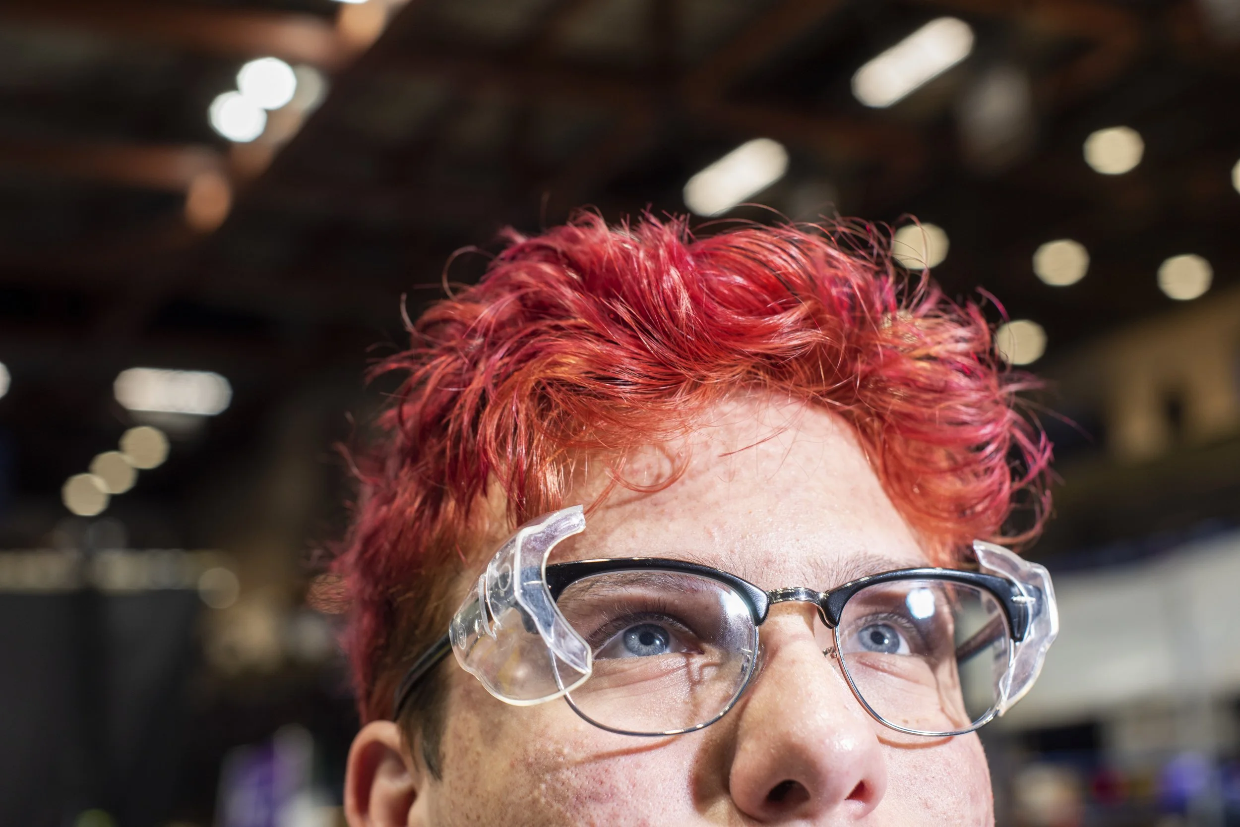  Davis, 2023.  At major high school robotics tournaments like the Sacramento Regional, team members sometimes show their sprit by dyeing their hair in their school colors 