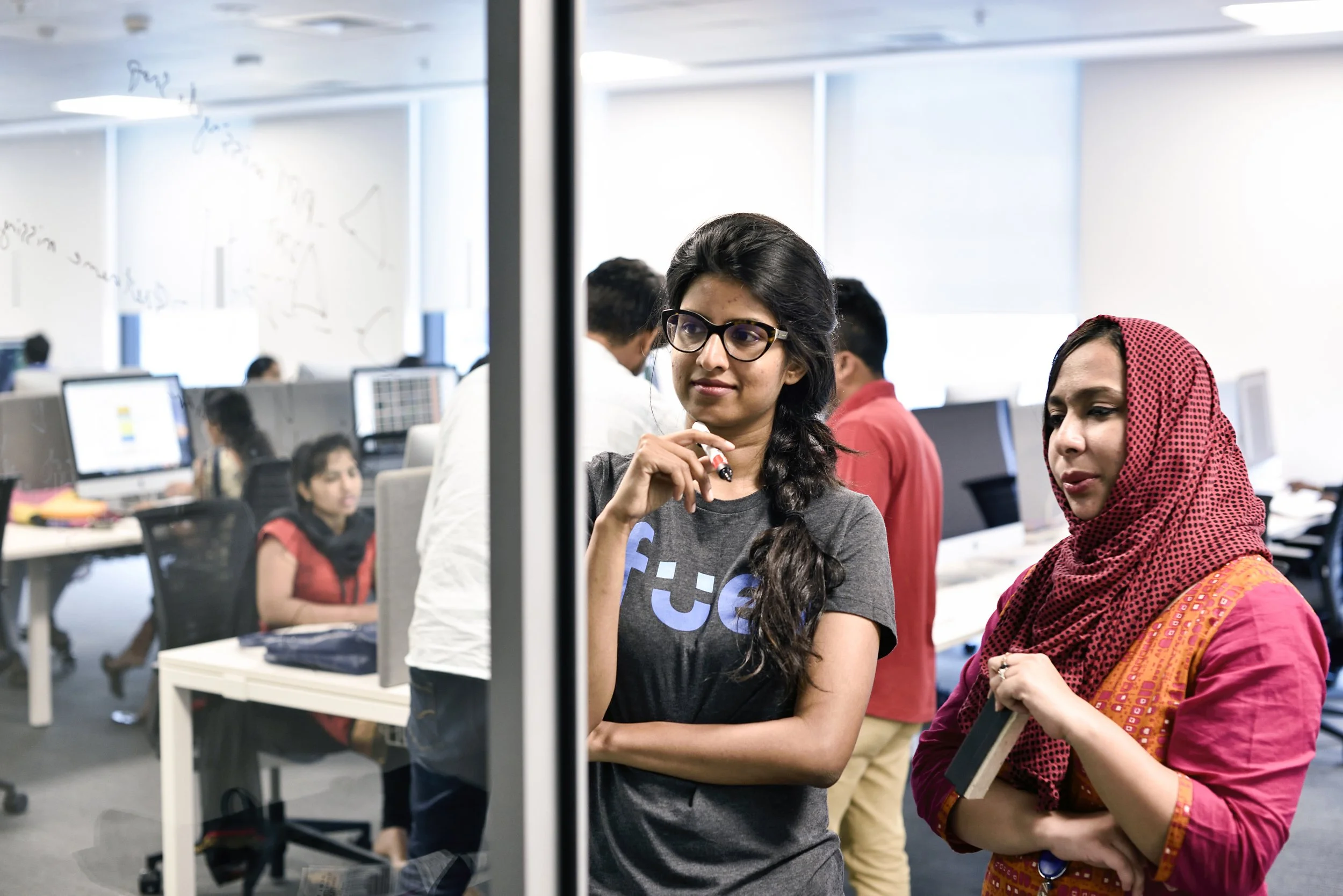  Hyderabad, India. Engineers at Apple offices 