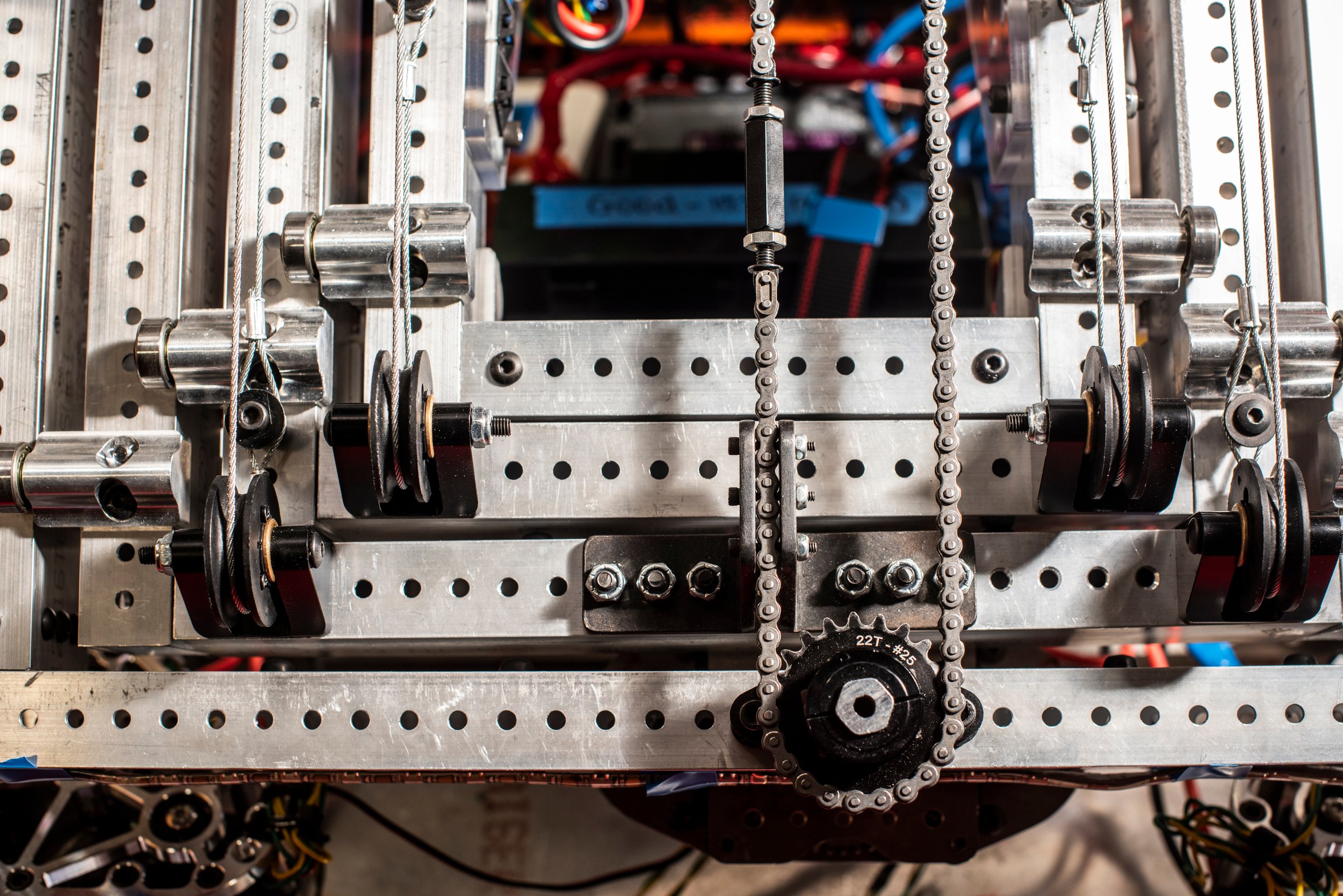  Palo Alto, USA.  Detail of elevator mechanism for a high school competition robot 