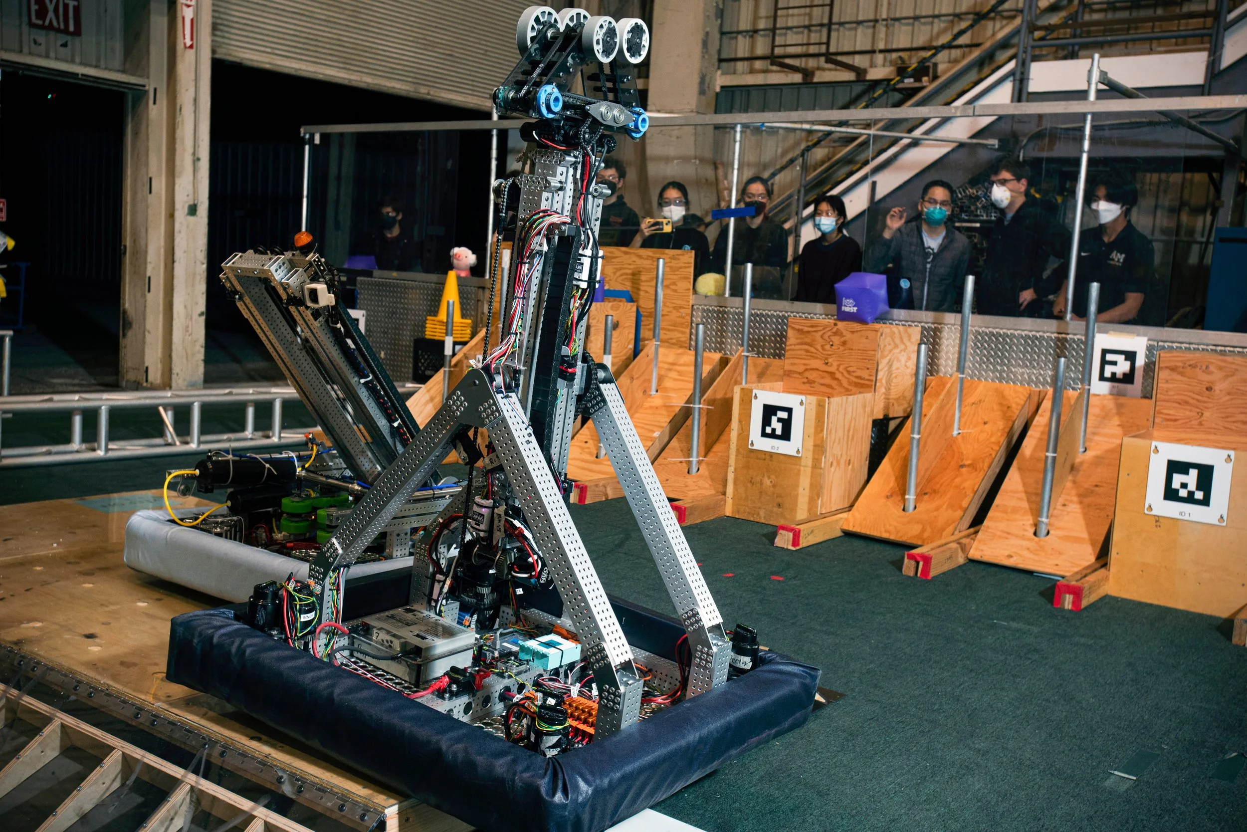  Mountain View, USA.  Space Cookies 1868 Robotics Team, a Girl Scout troop that meets at the NASA Ames Research Center at Moffett Field in Mountain View, scrimmages with other teams at their practice space 