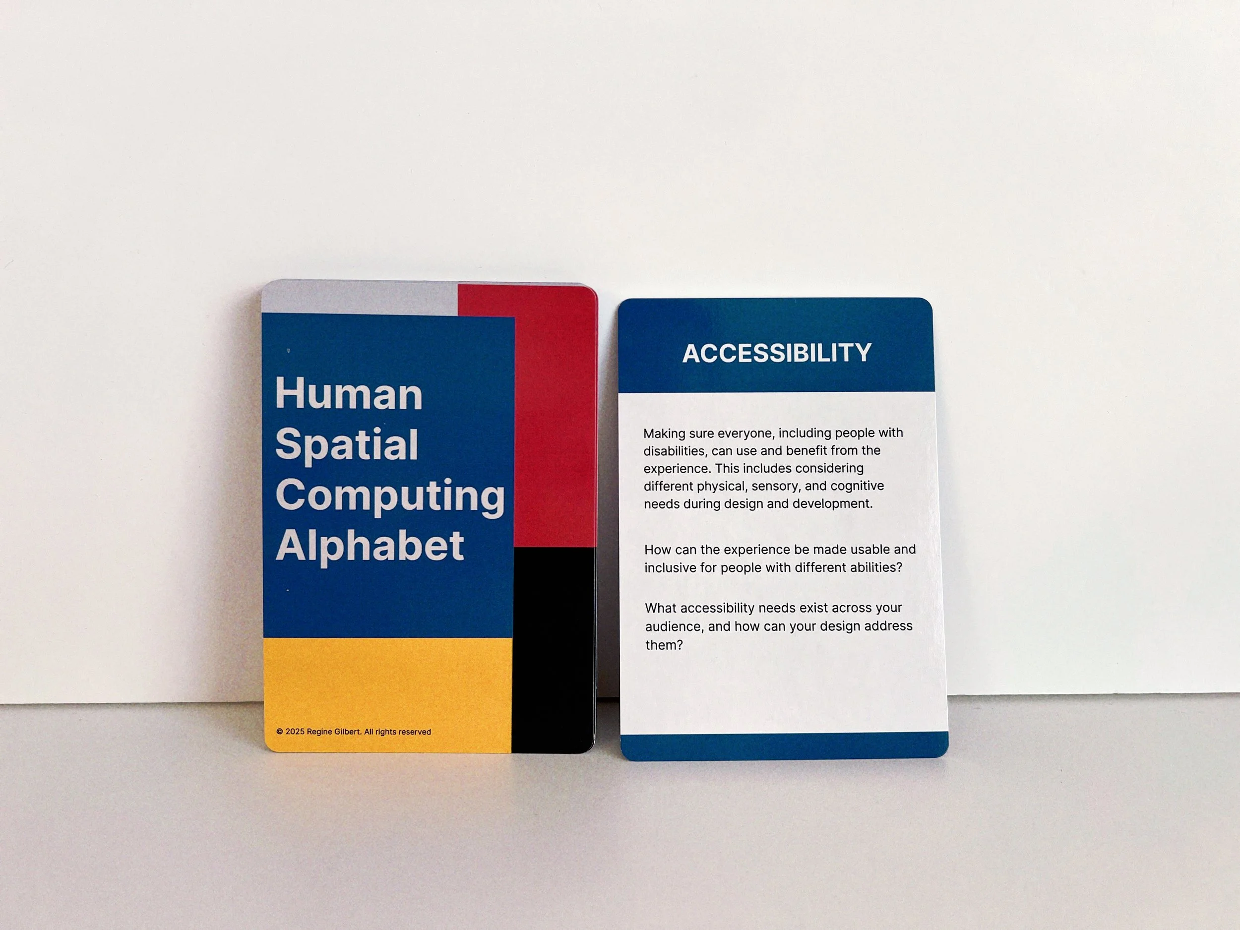 Human Spatial Computing Alphabet Cover with the Accessibility  as the first card.
