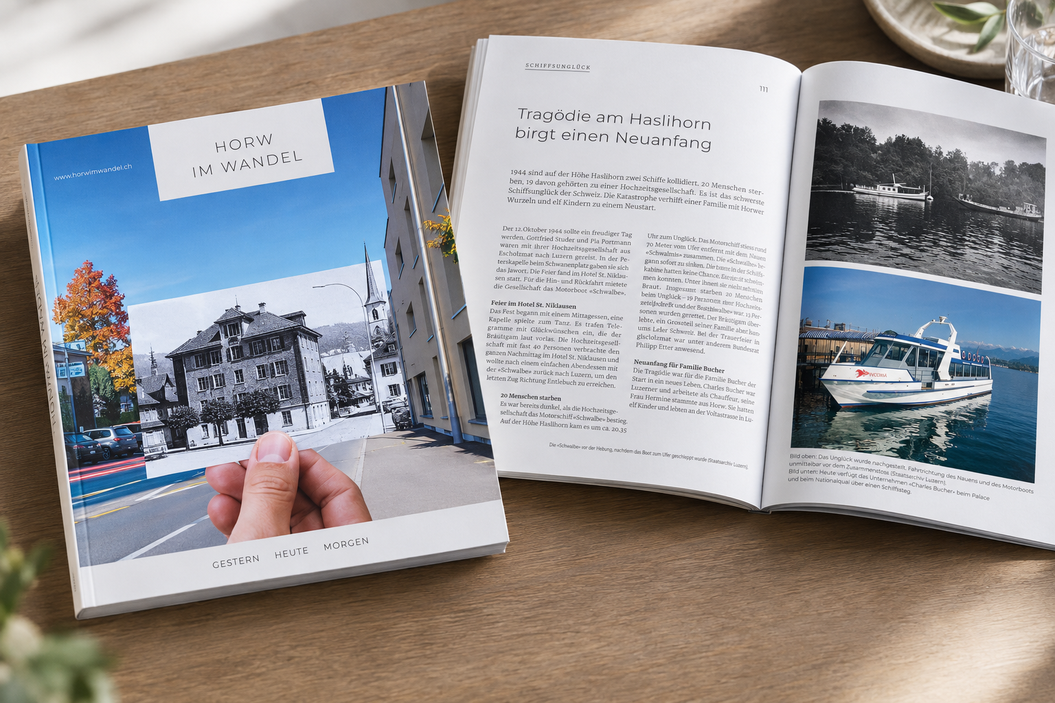 Buch Horw im Wandel, Projektleitunge und Texte, Huber Kommunikation, Luzern