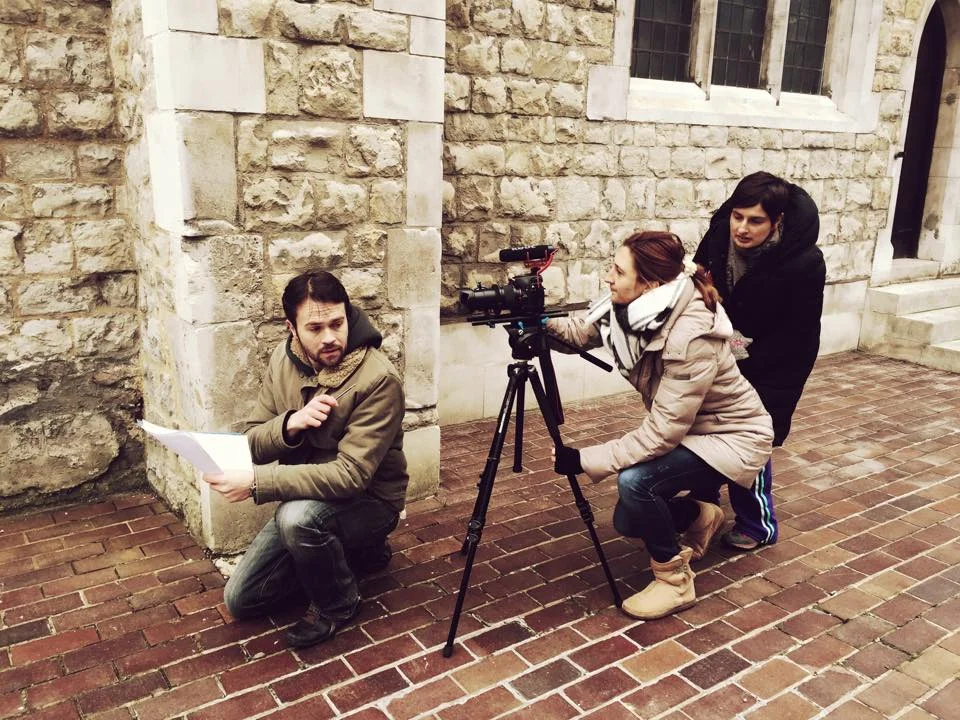 Me doing some camera work - at the set of the short film "It has started" with Let's Make a Scene group. Filming outdoors whatever the weather!