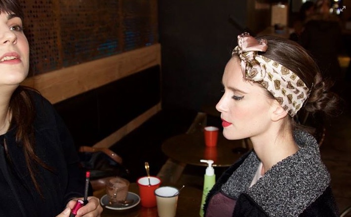 Amazing hair and makeup artist Mila Stojanović at work - creating 50s look for a commercial for Benny's Uniforms which I filmed with my fellow filmmaker Cabi Carpenter. 