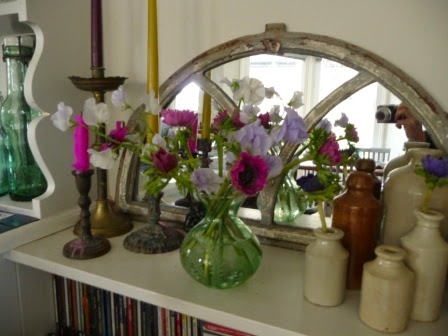 Anemones and sweet peas - my two favourite flowers