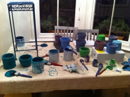 Here is the hive of activity on my kitchen table.