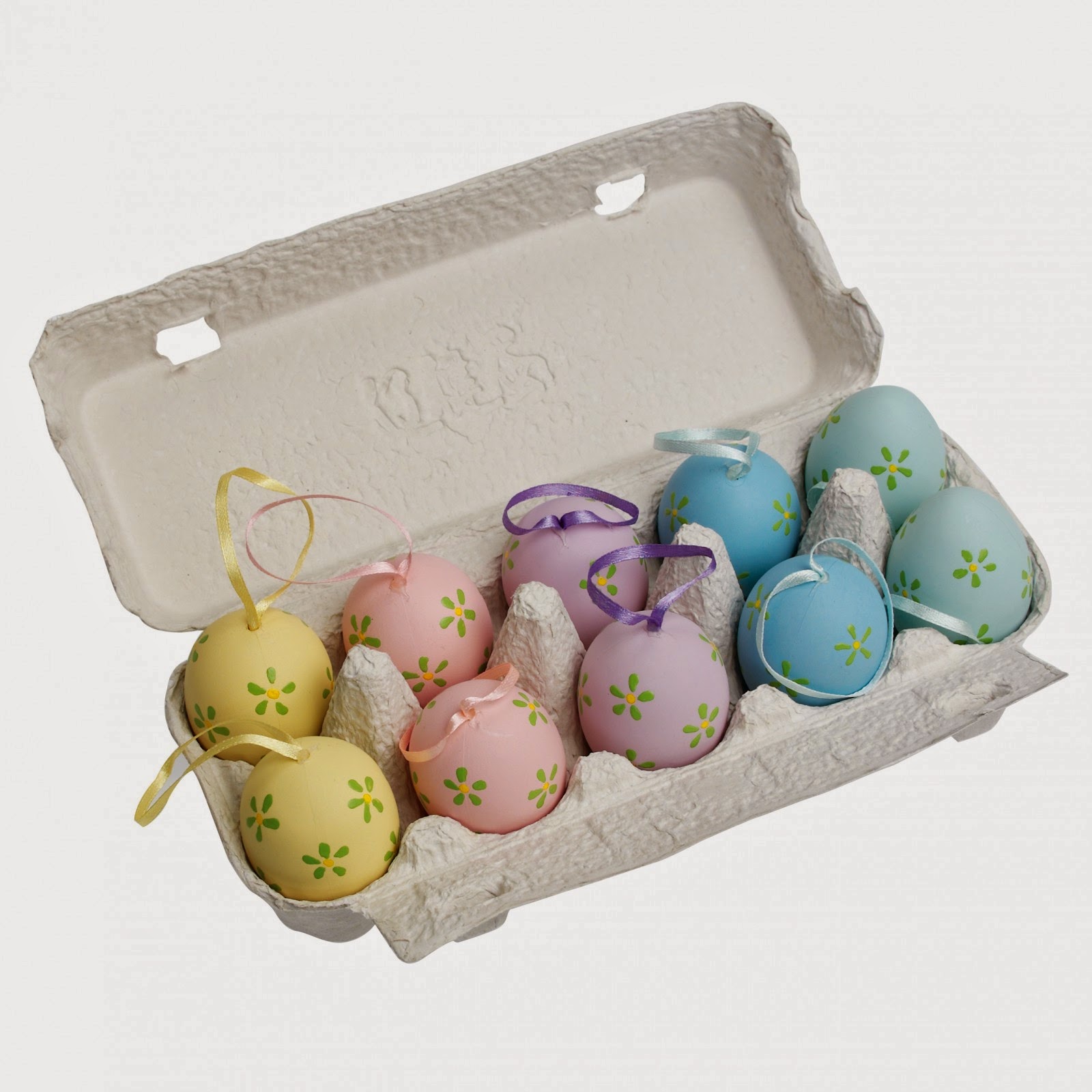 10 hand painted hanging Easter eggs