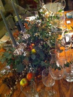 The shop has a florist who does the flowers in the shop and this table centre was beautiful