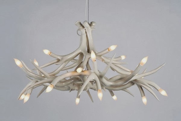 I adore this Jason Miller antler chandelier