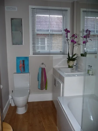 Bathroom before and after