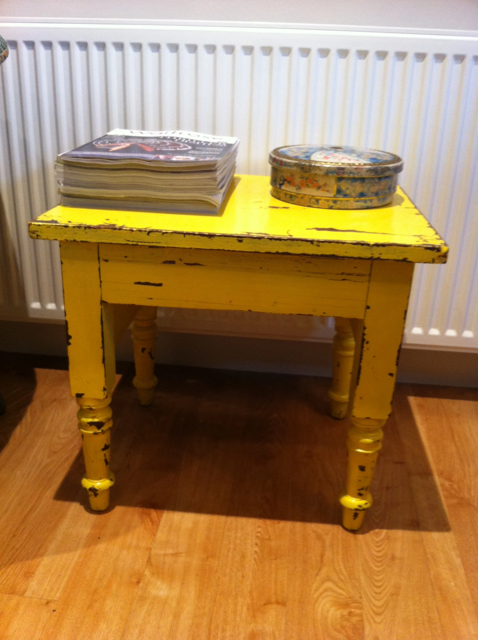 Add a splash of colour with a little painted table