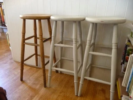 Annie Sloan painted bar stools