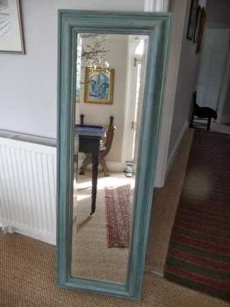 Annie Sloan painted pine mirror