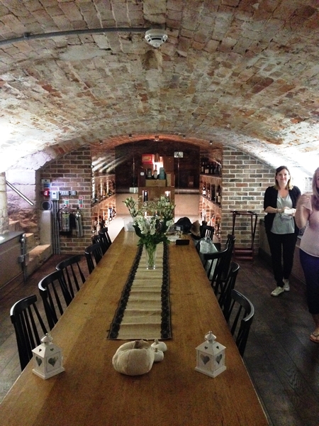  My friends hired this room in the cellars for a private party. It was being set up for a wedding. 