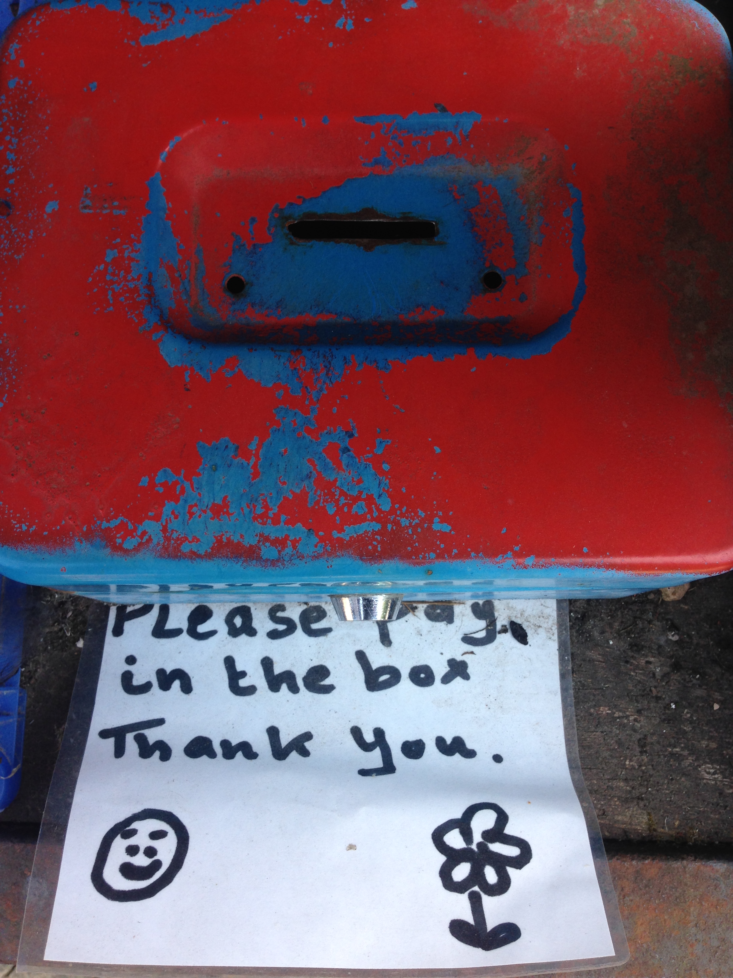  An honesty box for the fruit &amp; veg for sale 