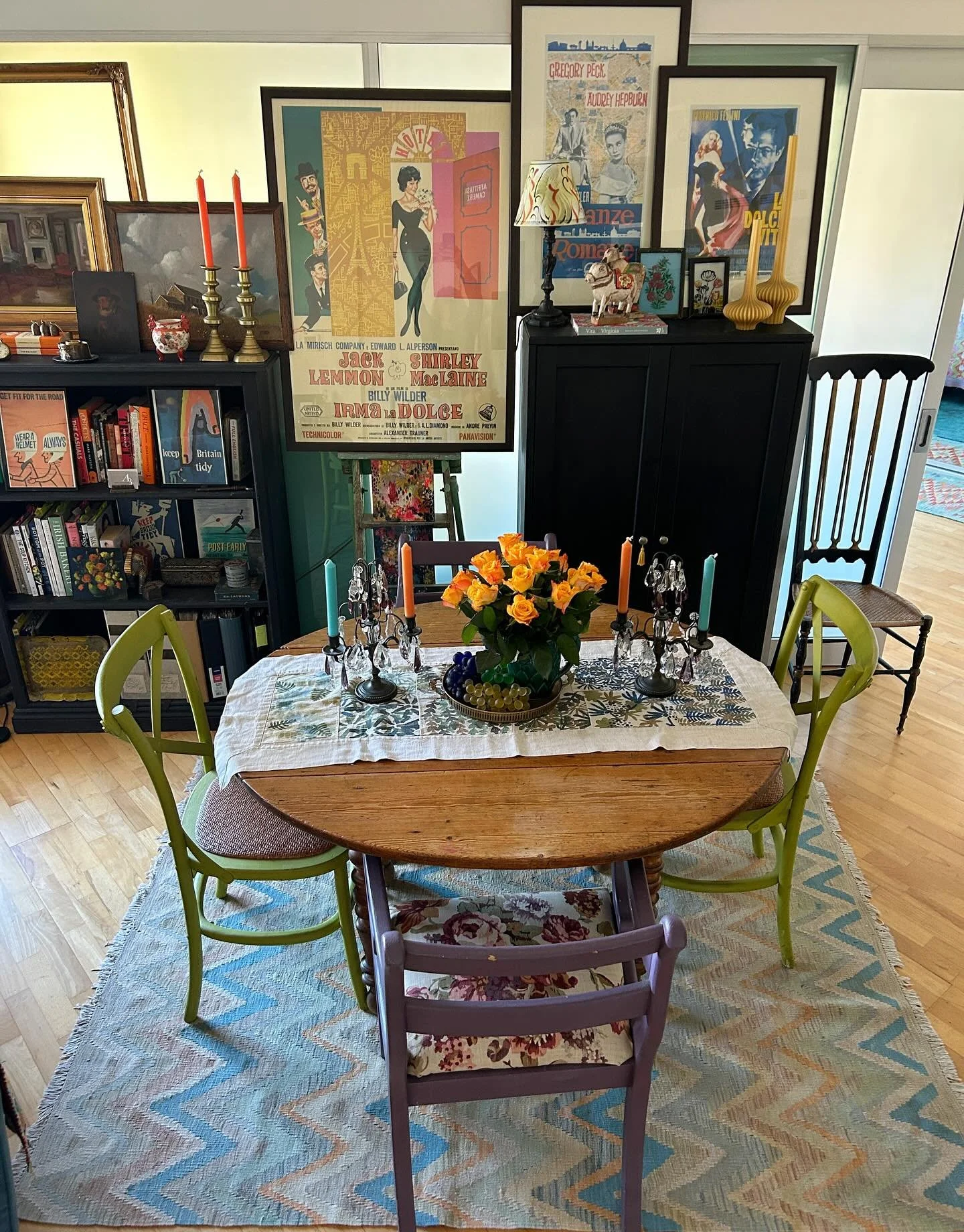 A few vignettes of some of the styling in my home. No mantelpiece or built-in shelving required a lot of imagination! Do you have a favourite vignette?