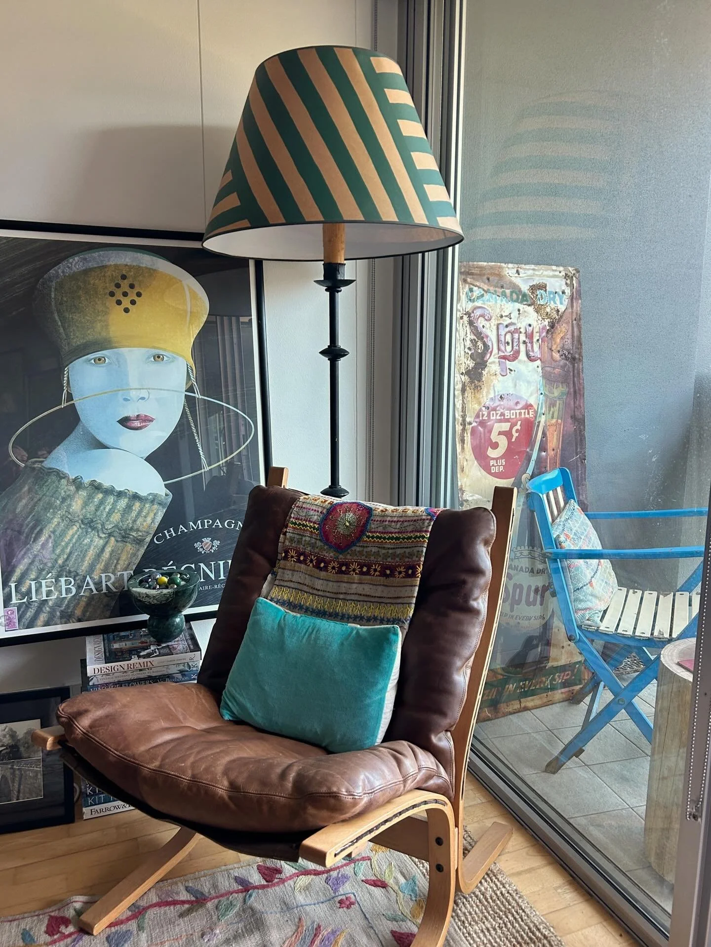 &ldquo;Be faithful to your own taste, because nothing you really like is ever out of style.&rdquo; - Albert Hadley Are you faithful to your own taste in your home ? In this image are two favourite sitting spots - one indoors and one outdoors.