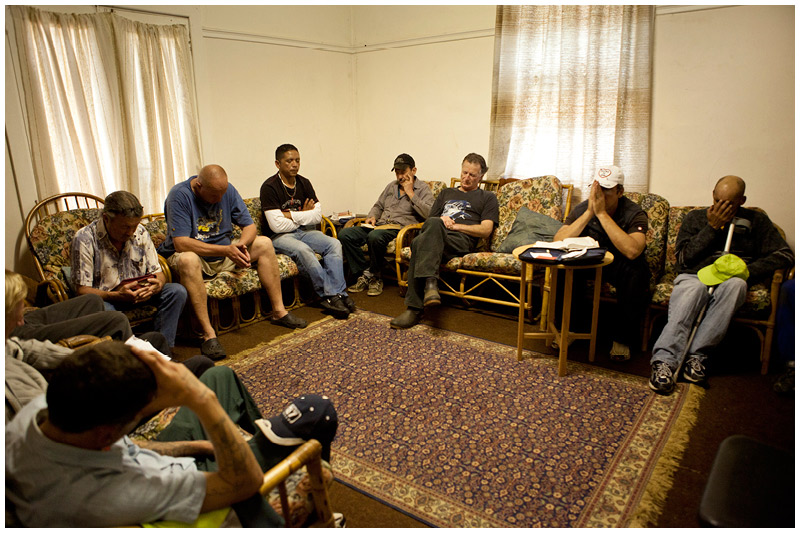 A day for the residents often starts with a bible study and prayer. 
