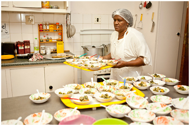 Many of the children don't get well fed at home and so a nutritious meal is provided by the school for lunch. 