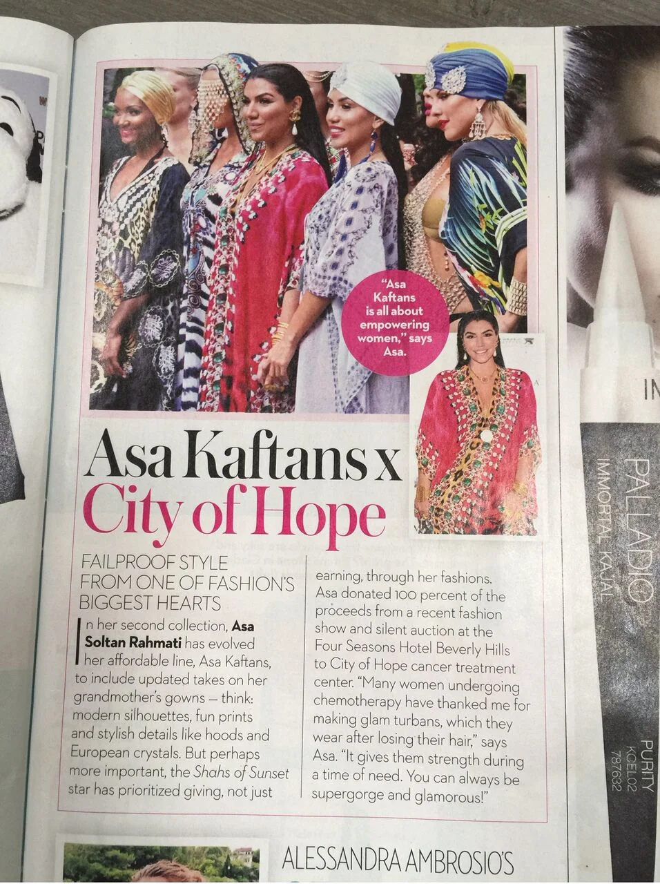 Press covered our Fashion show at the Four Seasons Hotel in Beverly Hills.