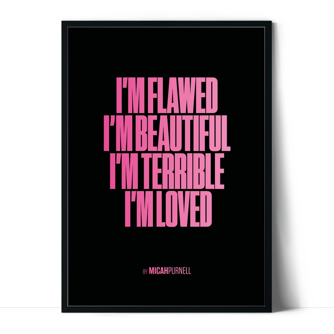 I'm beautiful Framed Pink.jpg