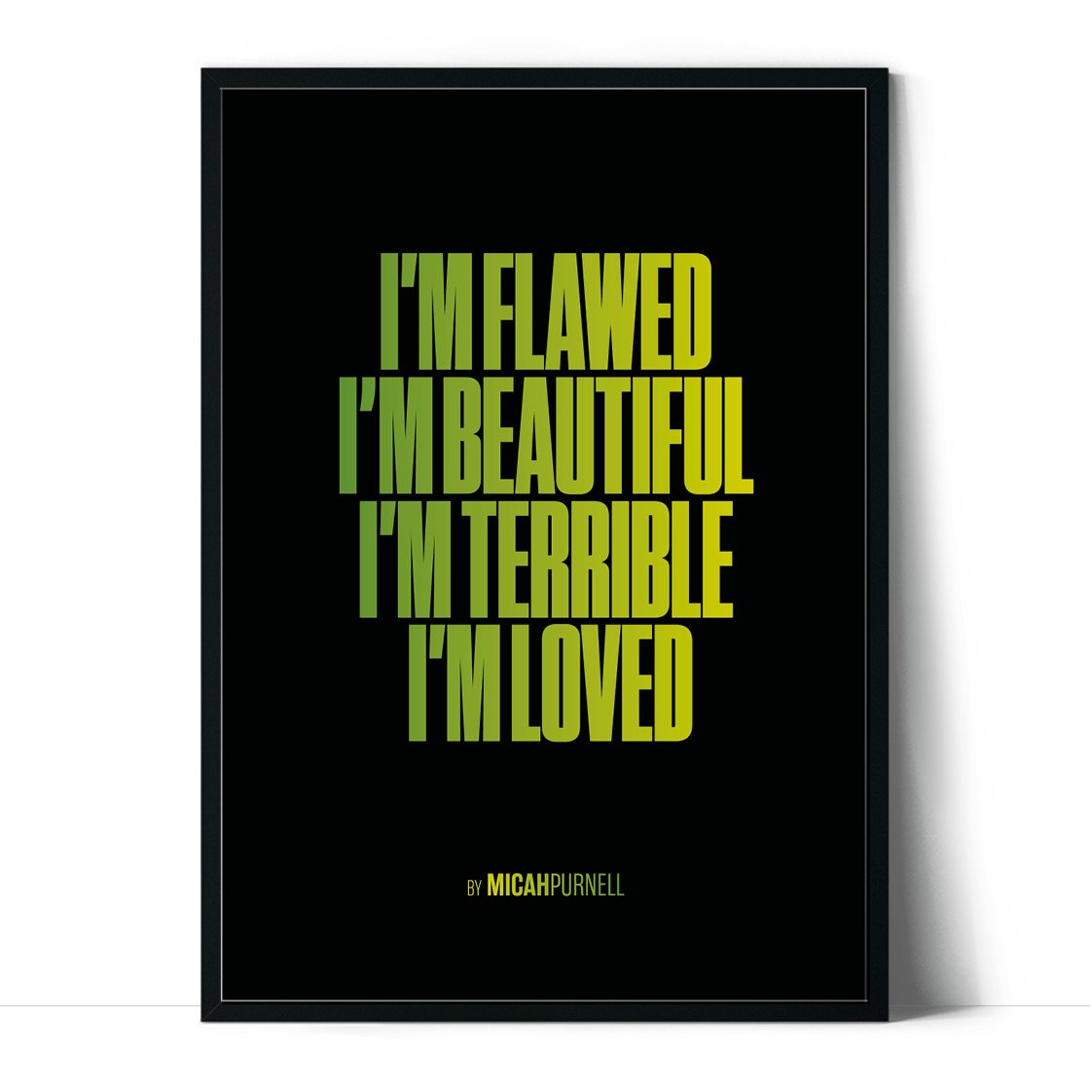 I'm beautiful Framed Green.jpg