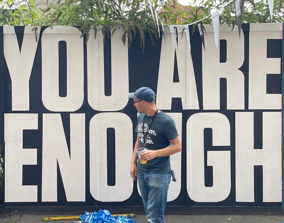 You are enough public street art painting