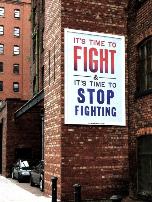 Billboard design, England, UK, Time To Fight
