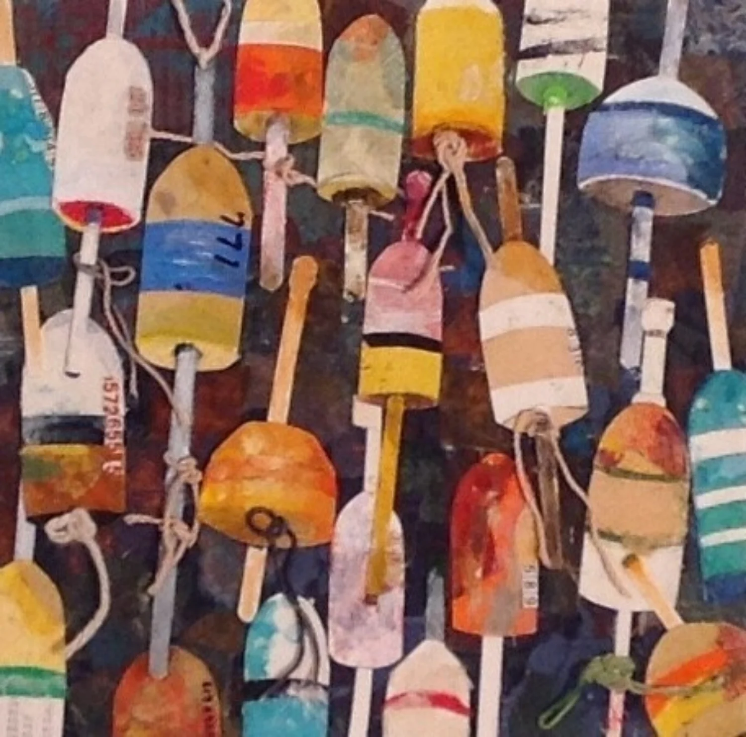 Buoys 771Collage 12"" x 12""