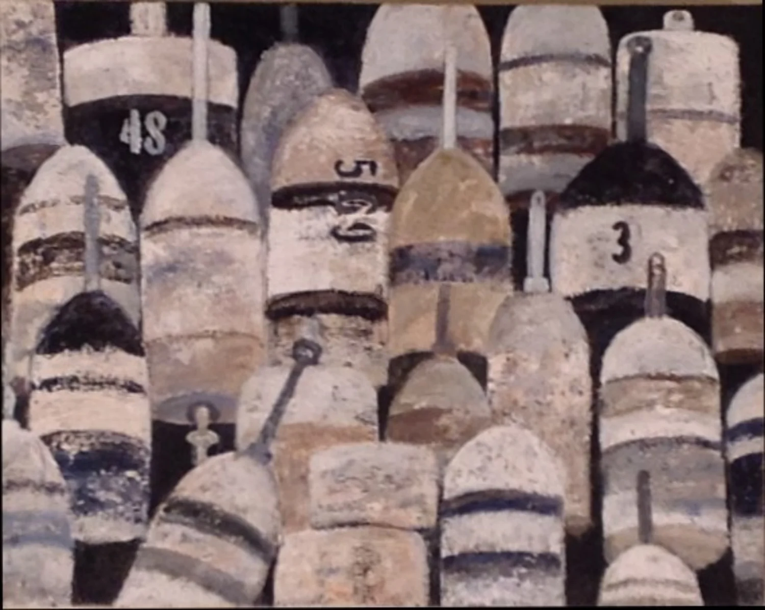 Buoys 48Mixed Media 11"" x 14""