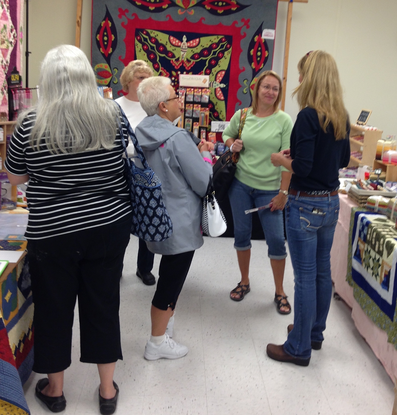 Nancy Ellen Quilts vending at a quilt show on Long Island 