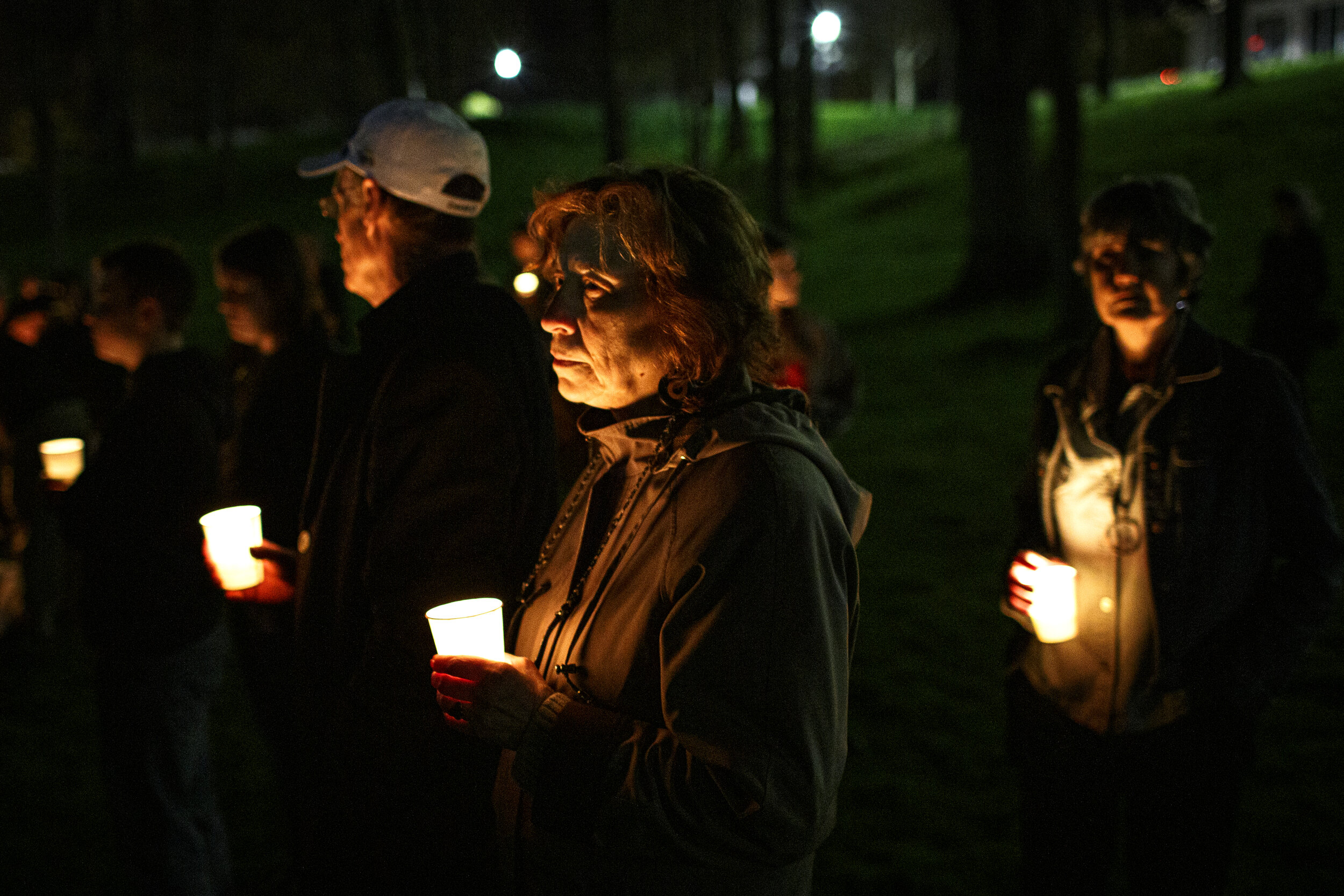  A large crowd gathers for the annual May 4th candle vigil in Kent, Ohio on May 3, 2016. They came together to honor those who were killed on this day, 46 years ago.  