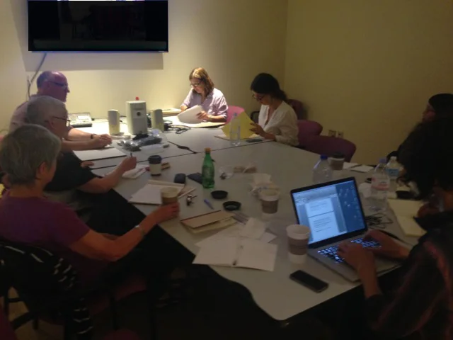 Team members of Hybrid Bodies II in the meeting room.